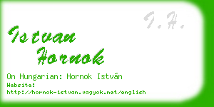 istvan hornok business card
