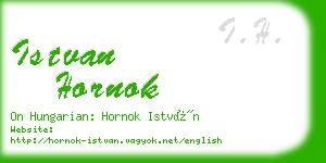 istvan hornok business card
